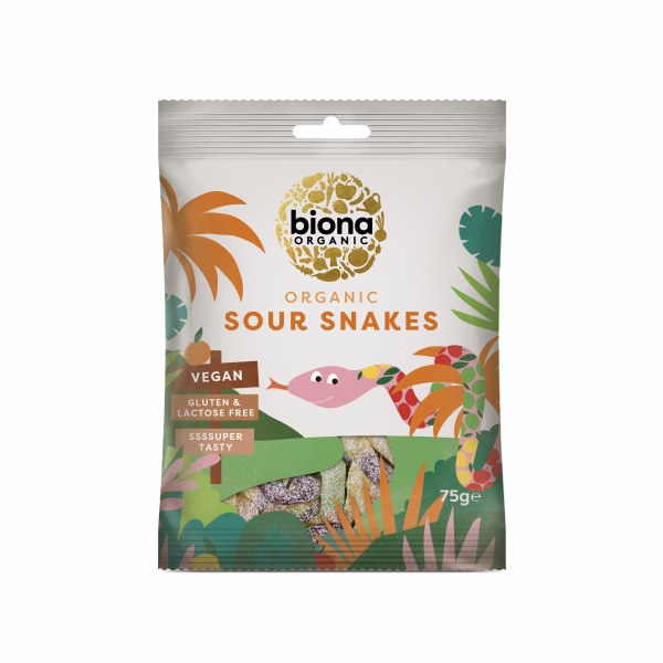 Picture of Biona Organic Sour Snakes - 75g